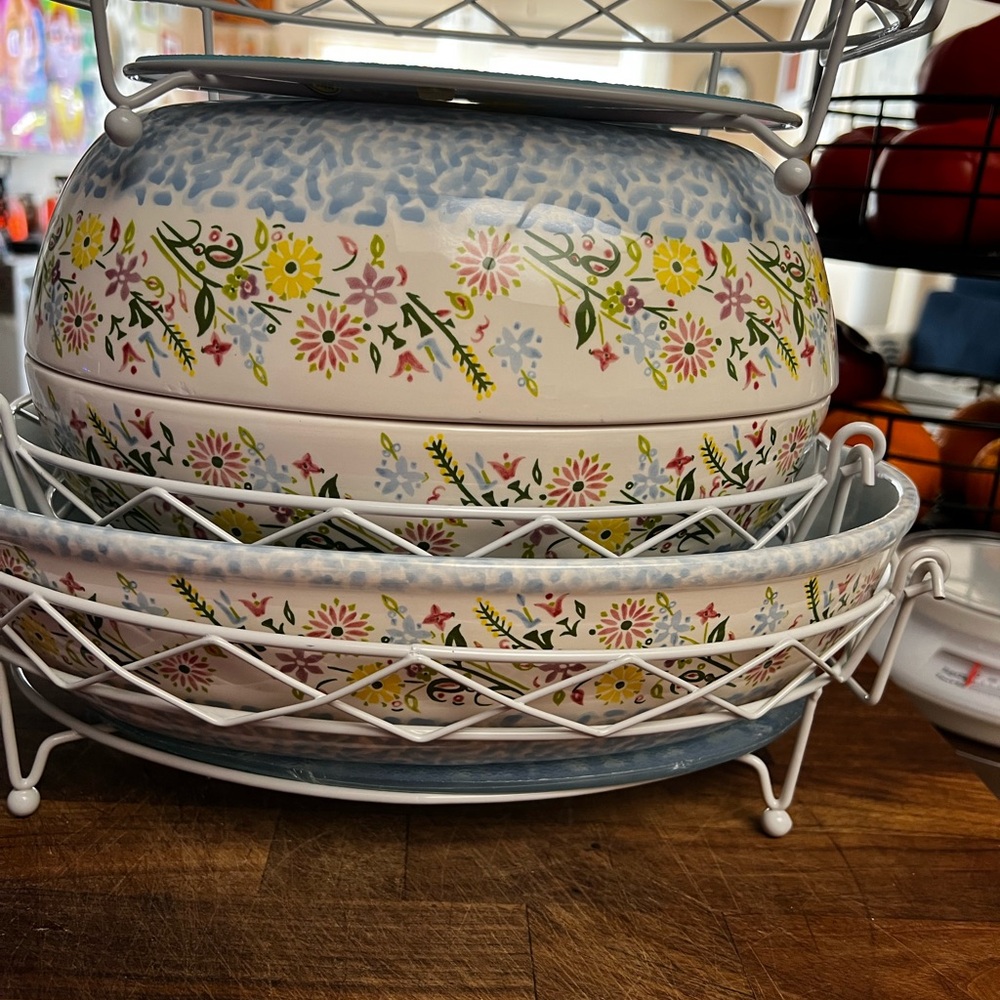 Temptations Floral Cookware Set Egg Shaped Easter?